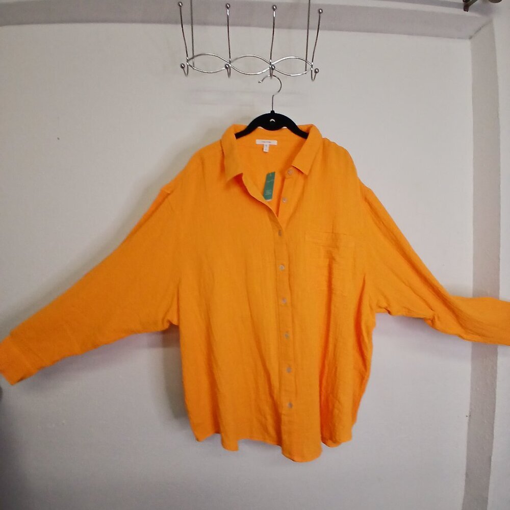 NWT Maurice's Orange Long Sleeve Top. Size 1X